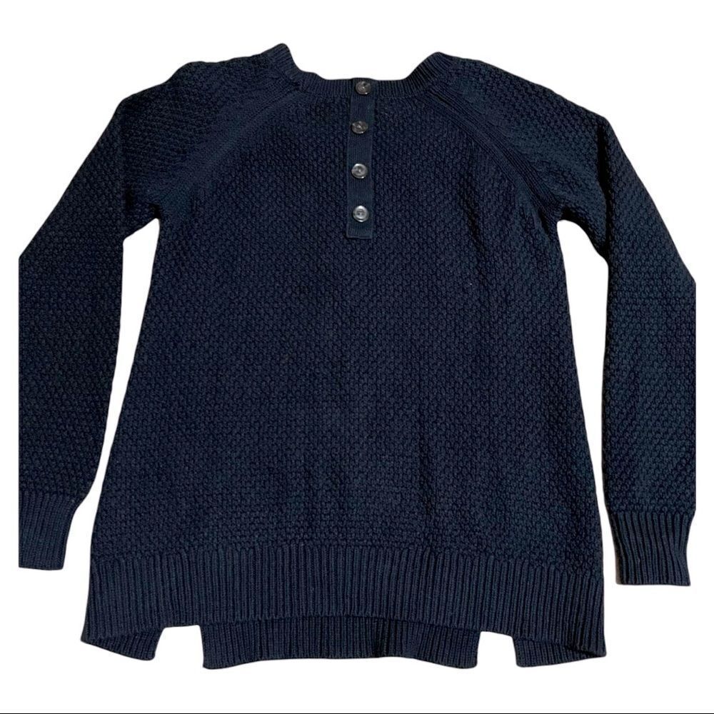 Style & Co Black Knit Button Back Sweater XSMALL - Picture 3 of 12